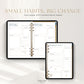 Digital pages from the Honor Him Luxe Marriage Transformation System featuring daily, weekly, and monthly planning layouts for couples.