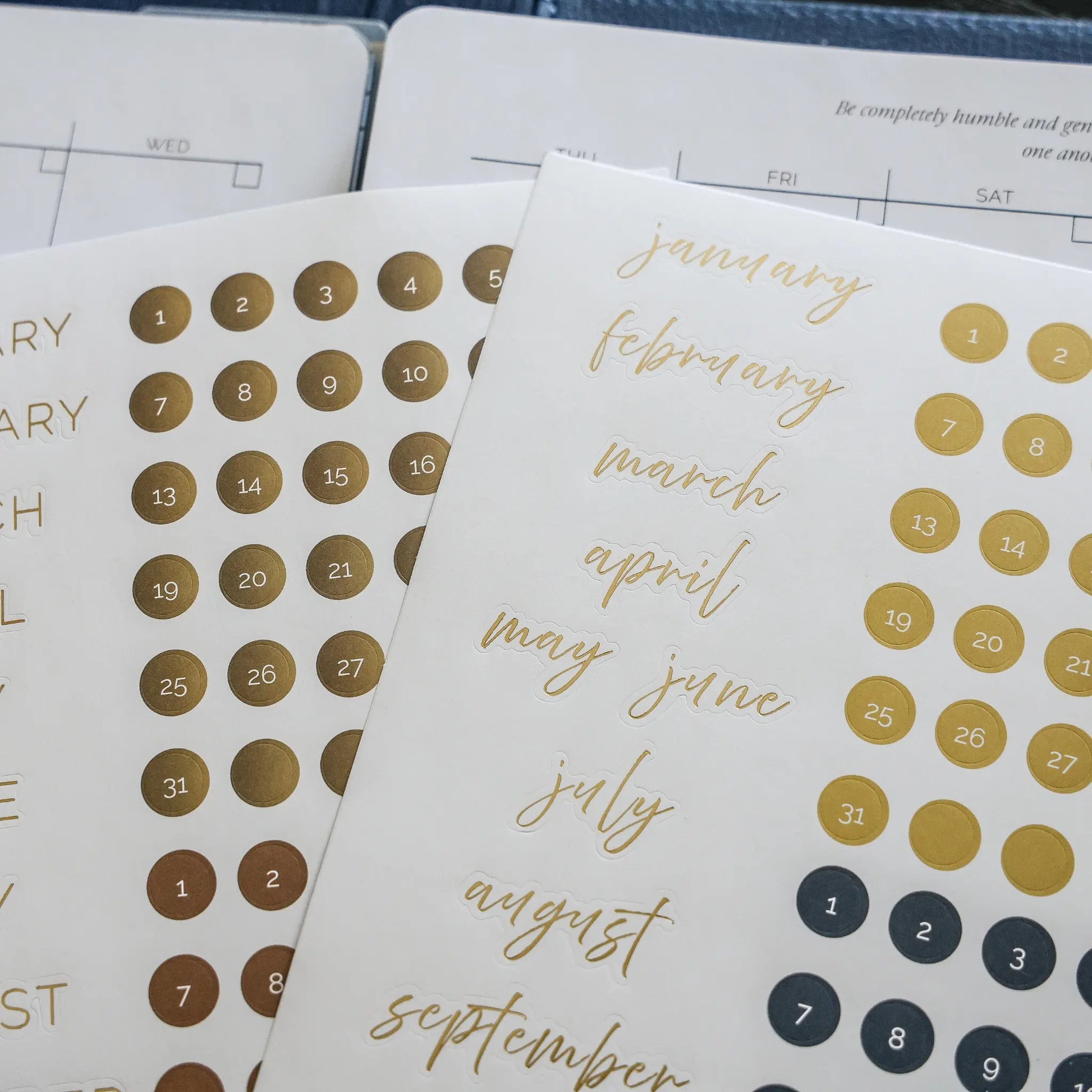 Monthly stickers included with the Honor Him Luxe Marriage Transformation System