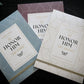 Honor Him physical affirmation sticker book collection featuring the Thru Words, Thru Intimacy, and Thru Holidays sticker books designed to complement the Honor Him Marriage Transformation System.