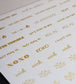 Close-up of the Honor Him Thru Intimacy Affirmation Sticker Book featuring romantic phrase stickers, kiss icons, and playful marriage planner stickers.