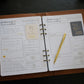 Honor Him Thru Words Affirmation Sticker Book decorating a planner spread with daily affirmations and notes for intentional marriage.