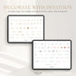 Honor Him Thru Words Digital Sticker Book featuring “Decorate with Devotion” digital planner stickers with icons, hearts, and encouraging phrases for Christian marriage planners.