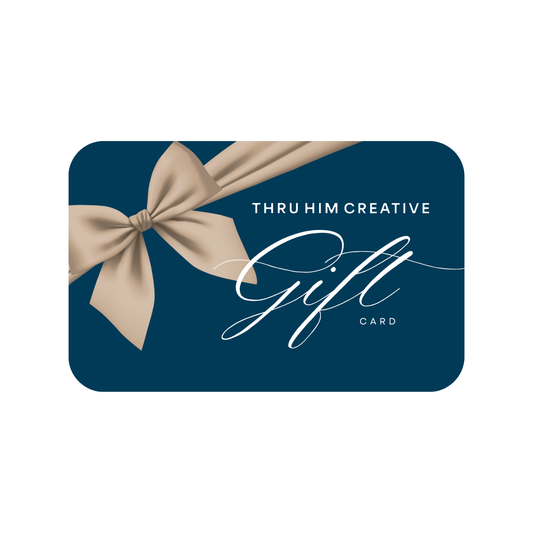THRUHIM Creative digital gift card for purchasing Christian marriage resources, journals, and gifts.